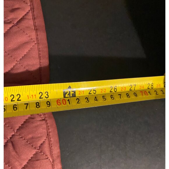 Bagatelle Collection French Terry Womens M Quilted Snap Jacket Burgundy NWT - Picture 5 of 5